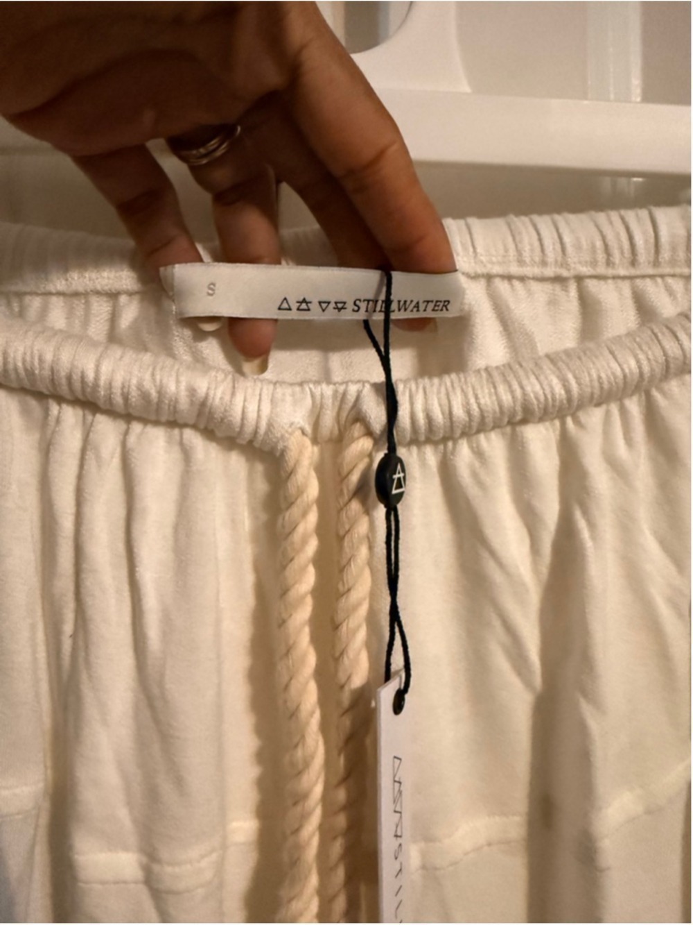 Women's Stillwater White Joggers S - Picture 6 of 9